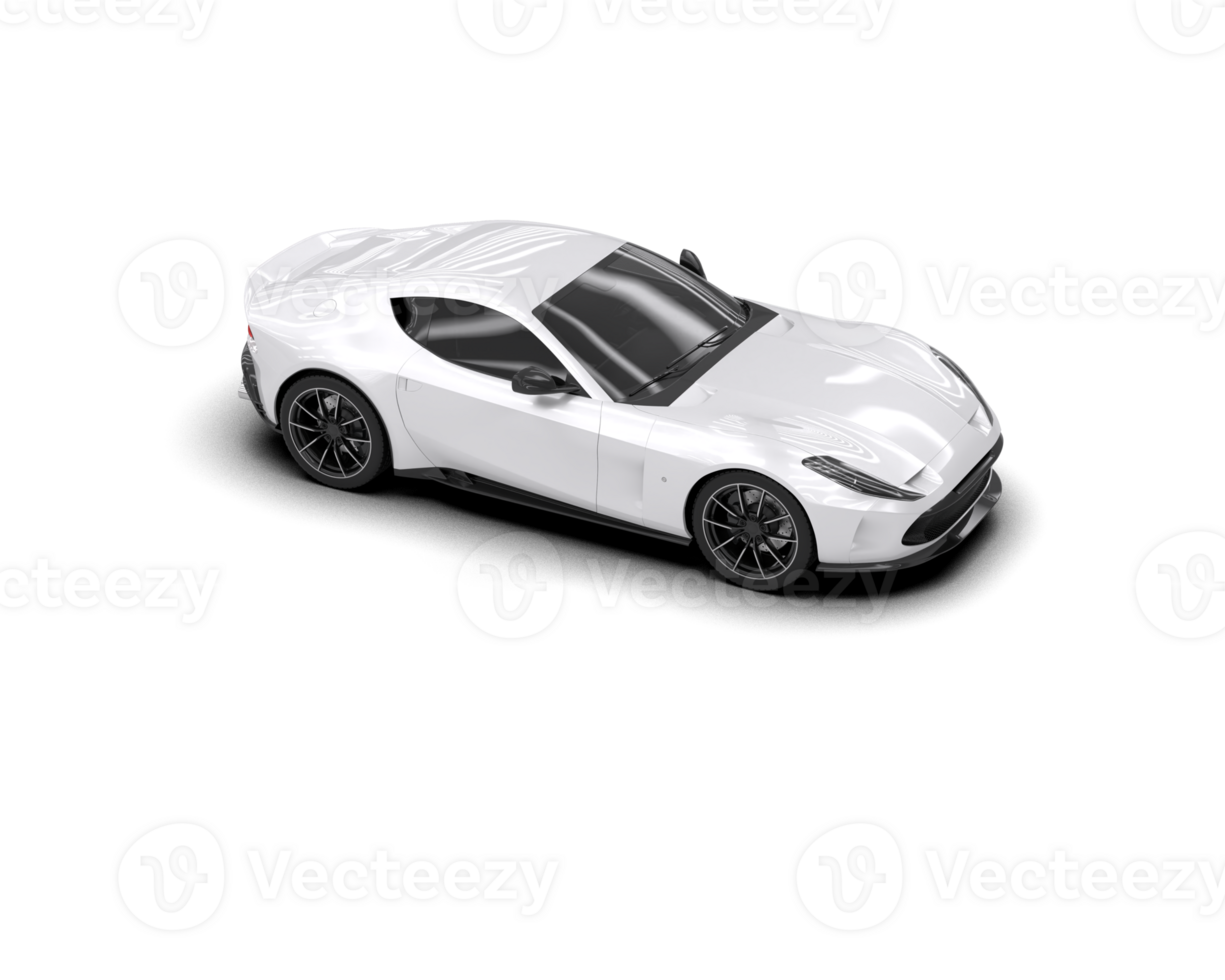 Realistic sport car isolated on background. 3d rendering - illustration png
