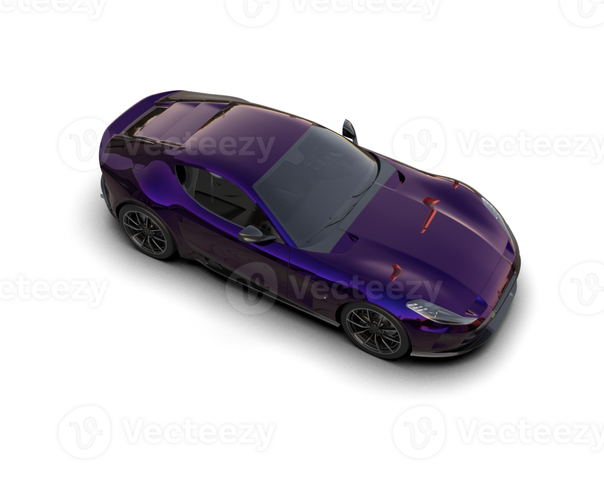 Realistic sport car isolated on background. 3d rendering - illustration png