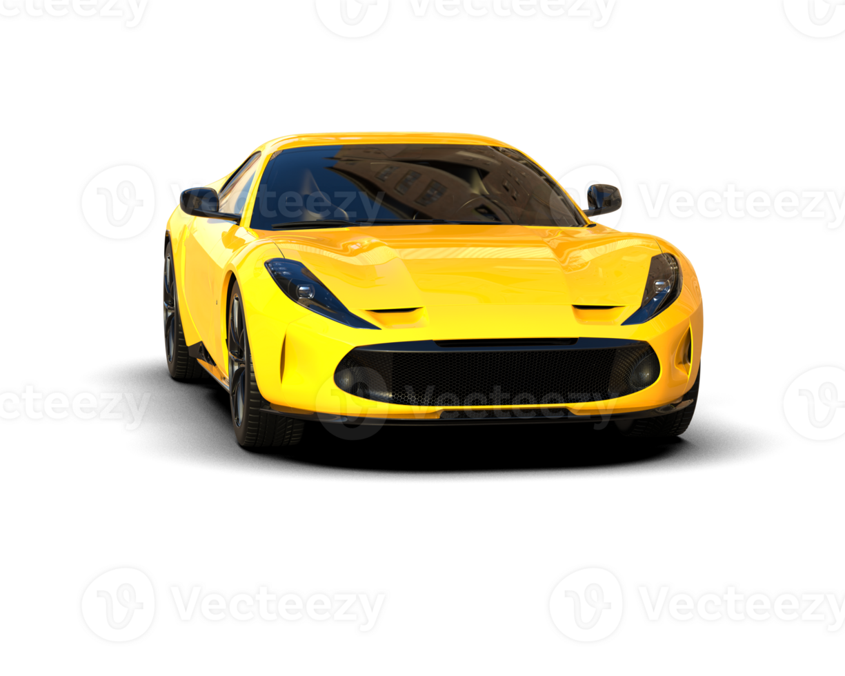 Realistic sport car isolated on background. 3d rendering - illustration png