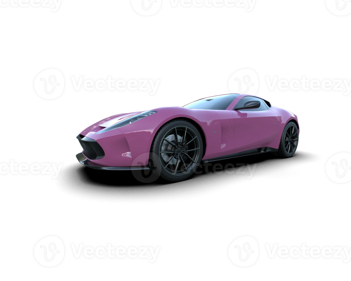 Realistic sport car isolated on background. 3d rendering - illustration png