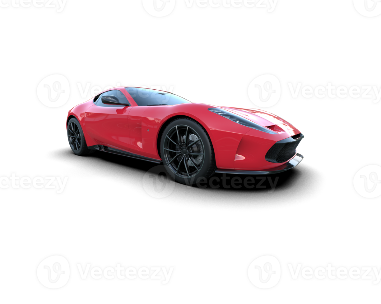 Realistic sport car isolated on background. 3d rendering - illustration png