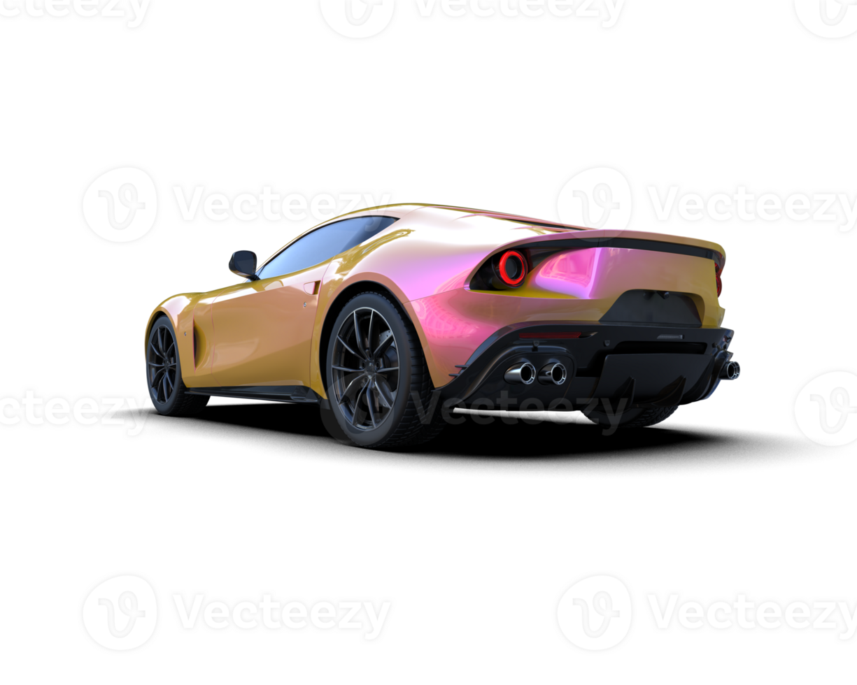 Realistic sport car isolated on background. 3d rendering - illustration png