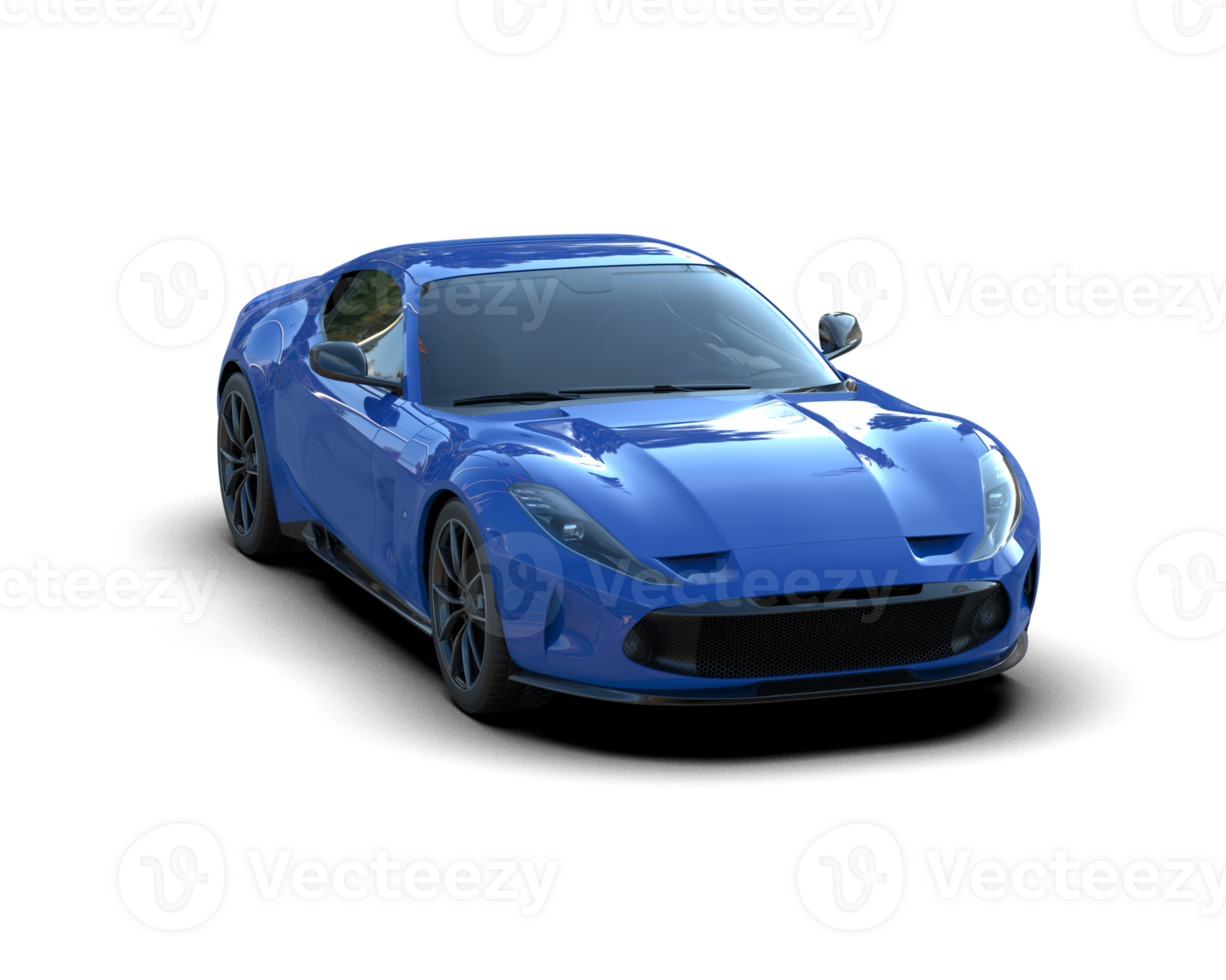 Realistic sport car isolated on background. 3d rendering - illustration png