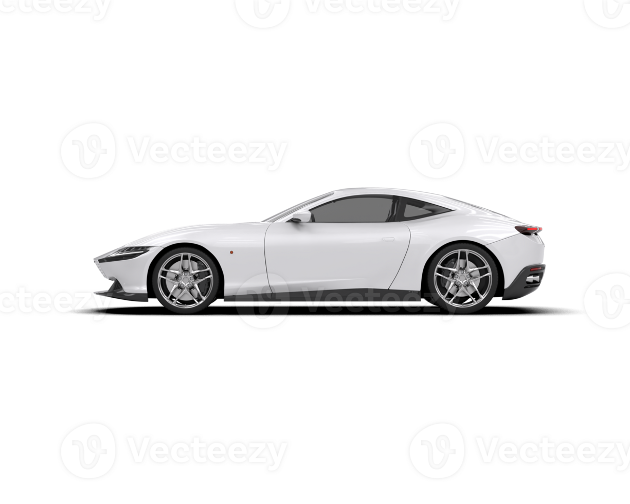 Realistic sport car isolated on background. 3d rendering - illustration png