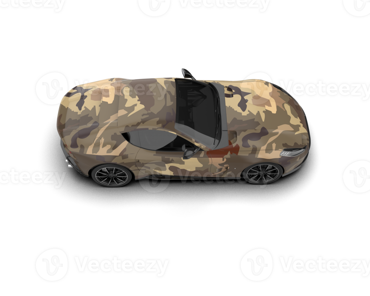 Realistic sport car isolated on background. 3d rendering - illustration png