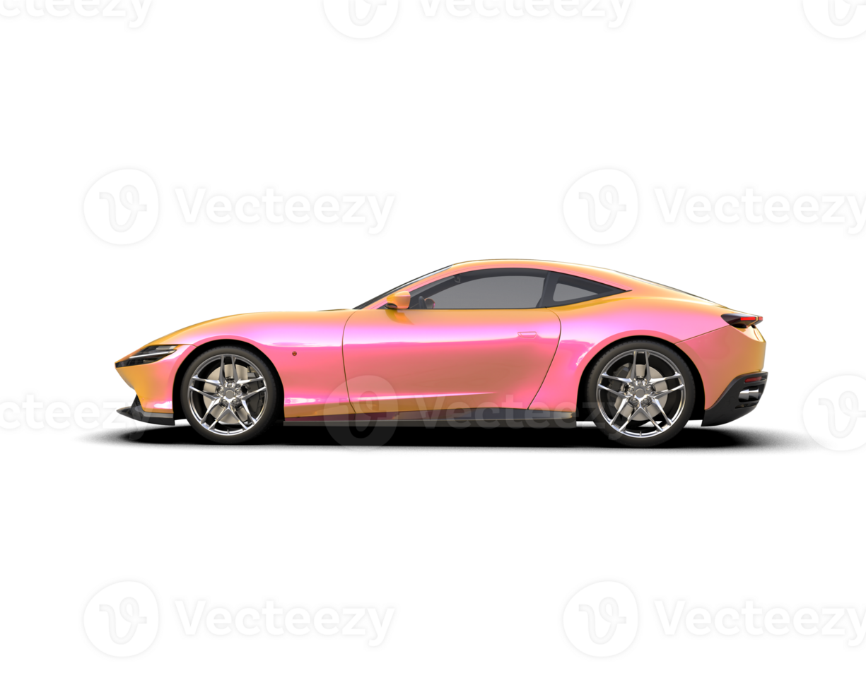 Realistic sport car isolated on background. 3d rendering - illustration png
