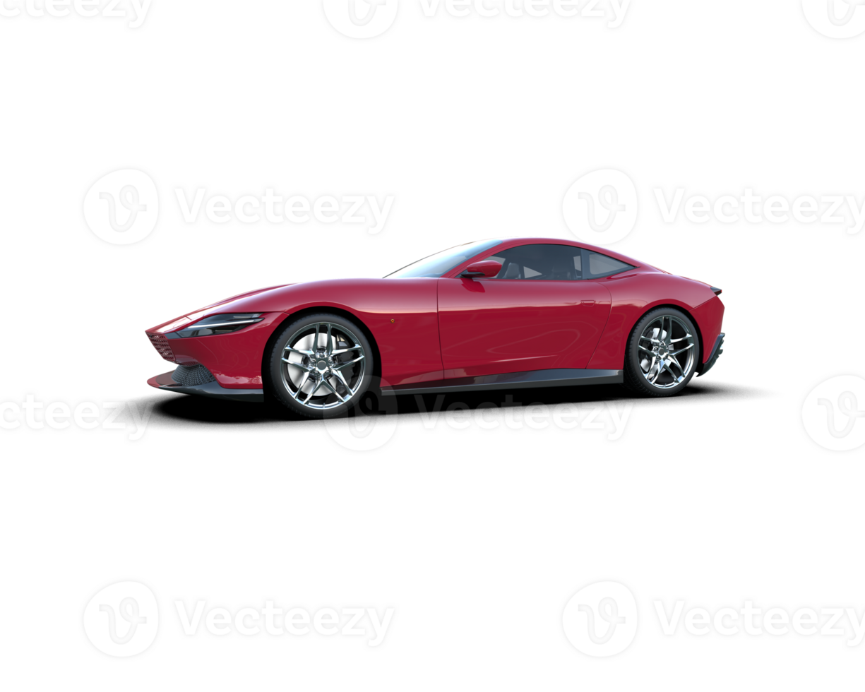 Realistic sport car isolated on background. 3d rendering - illustration png