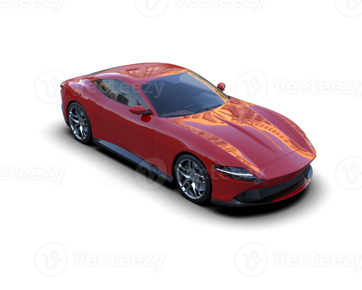 Realistic sport car isolated on background. 3d rendering - illustration png