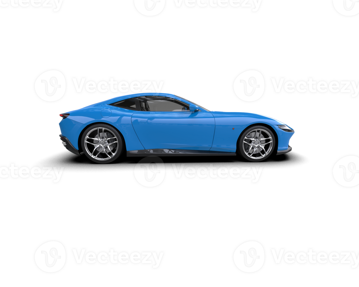 Realistic sport car isolated on background. 3d rendering - illustration png