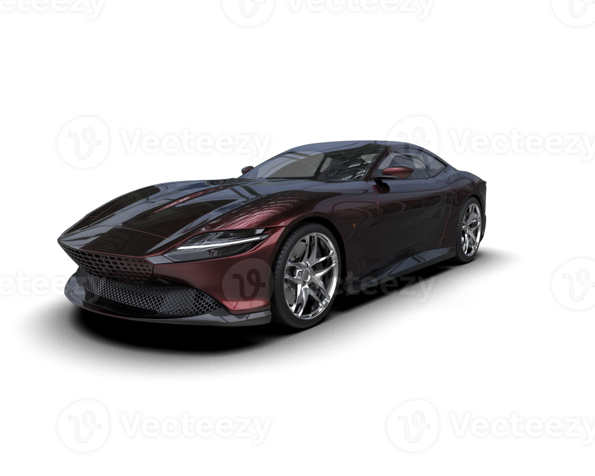 Realistic sport car isolated on background. 3d rendering - illustration png