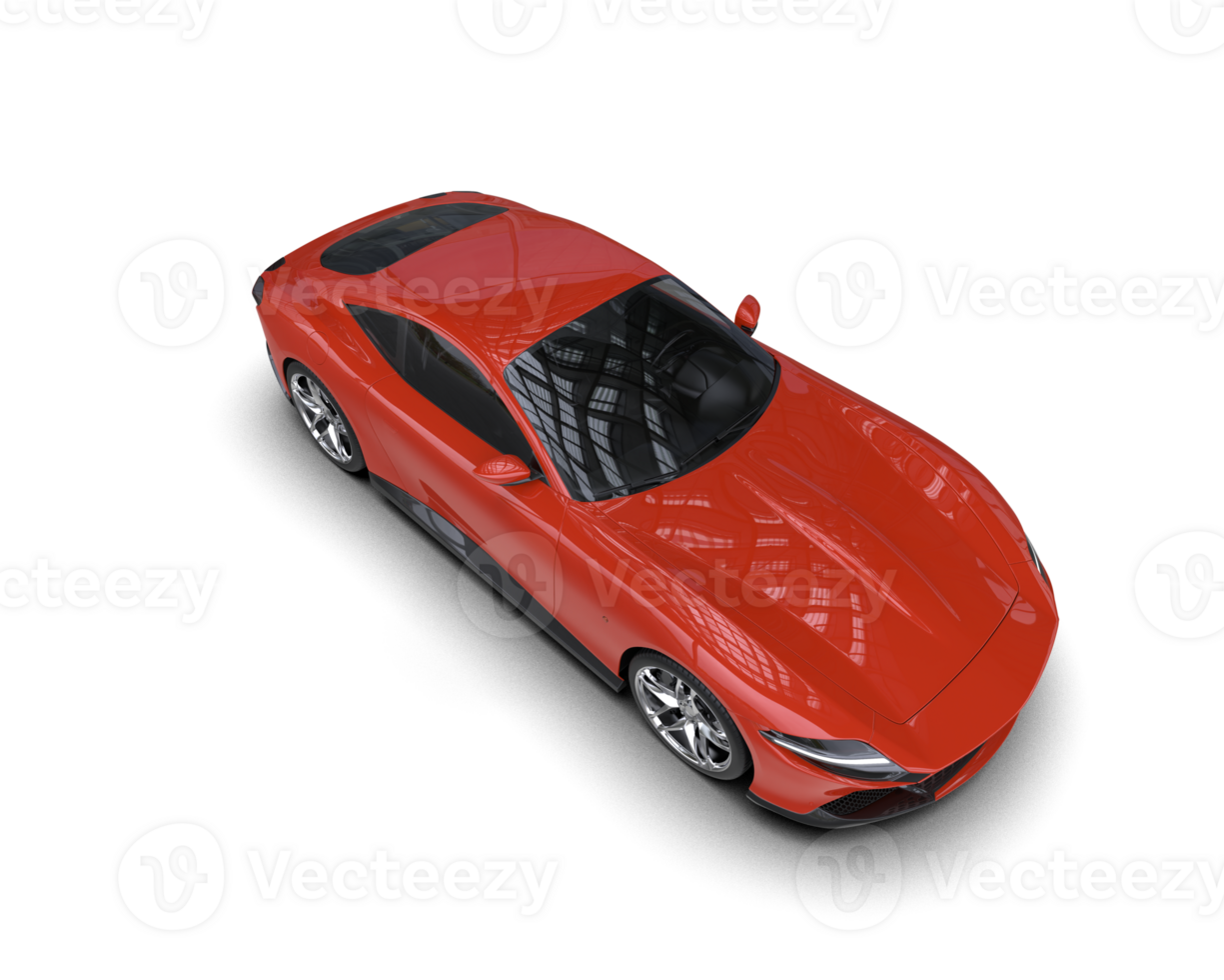 Realistic sport car isolated on background. 3d rendering - illustration png