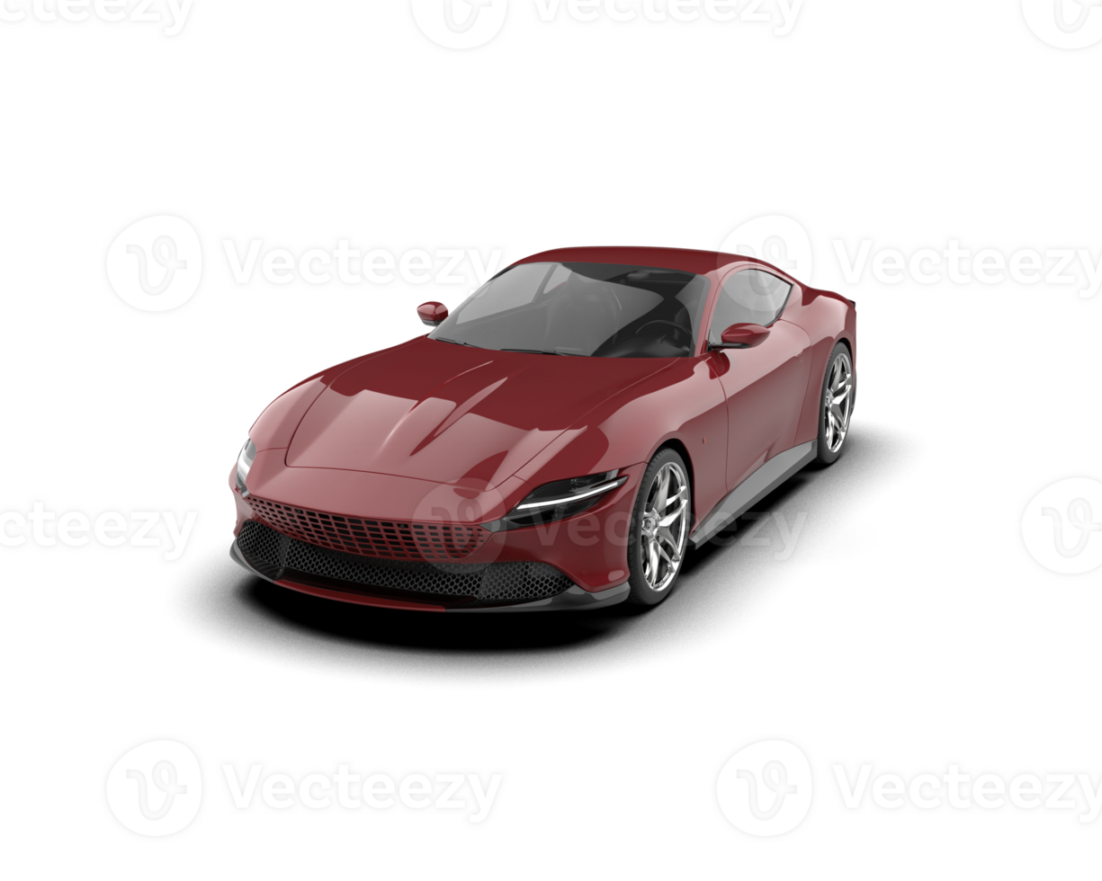 Realistic sport car isolated on background. 3d rendering - illustration png