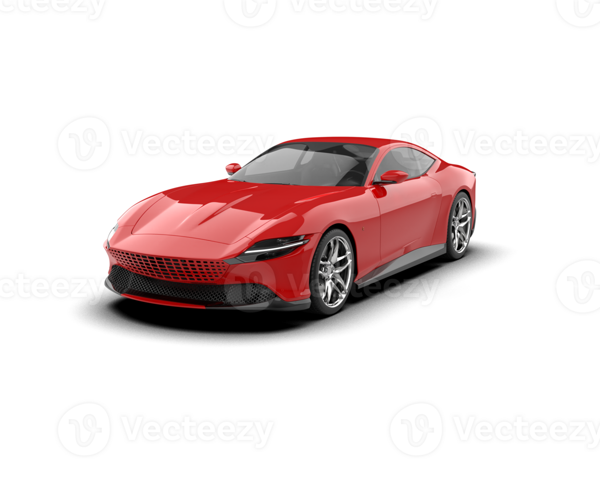 Realistic sport car isolated on background. 3d rendering - illustration png