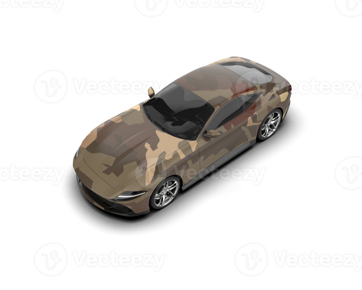 Realistic sport car isolated on background. 3d rendering - illustration png
