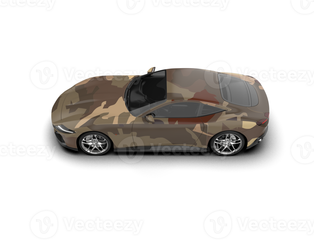 Realistic sport car isolated on background. 3d rendering - illustration png