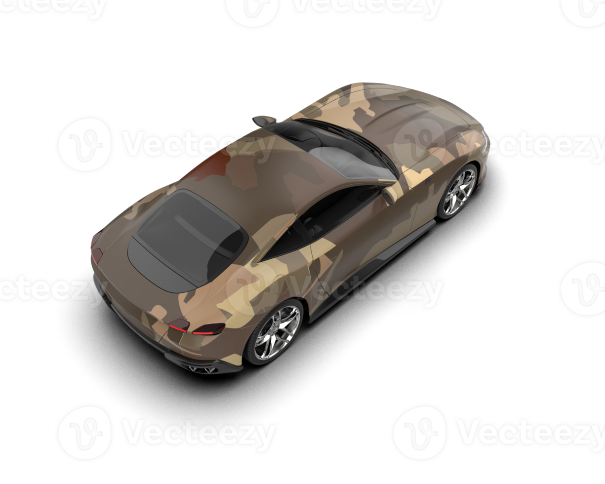 Realistic sport car isolated on background. 3d rendering - illustration png