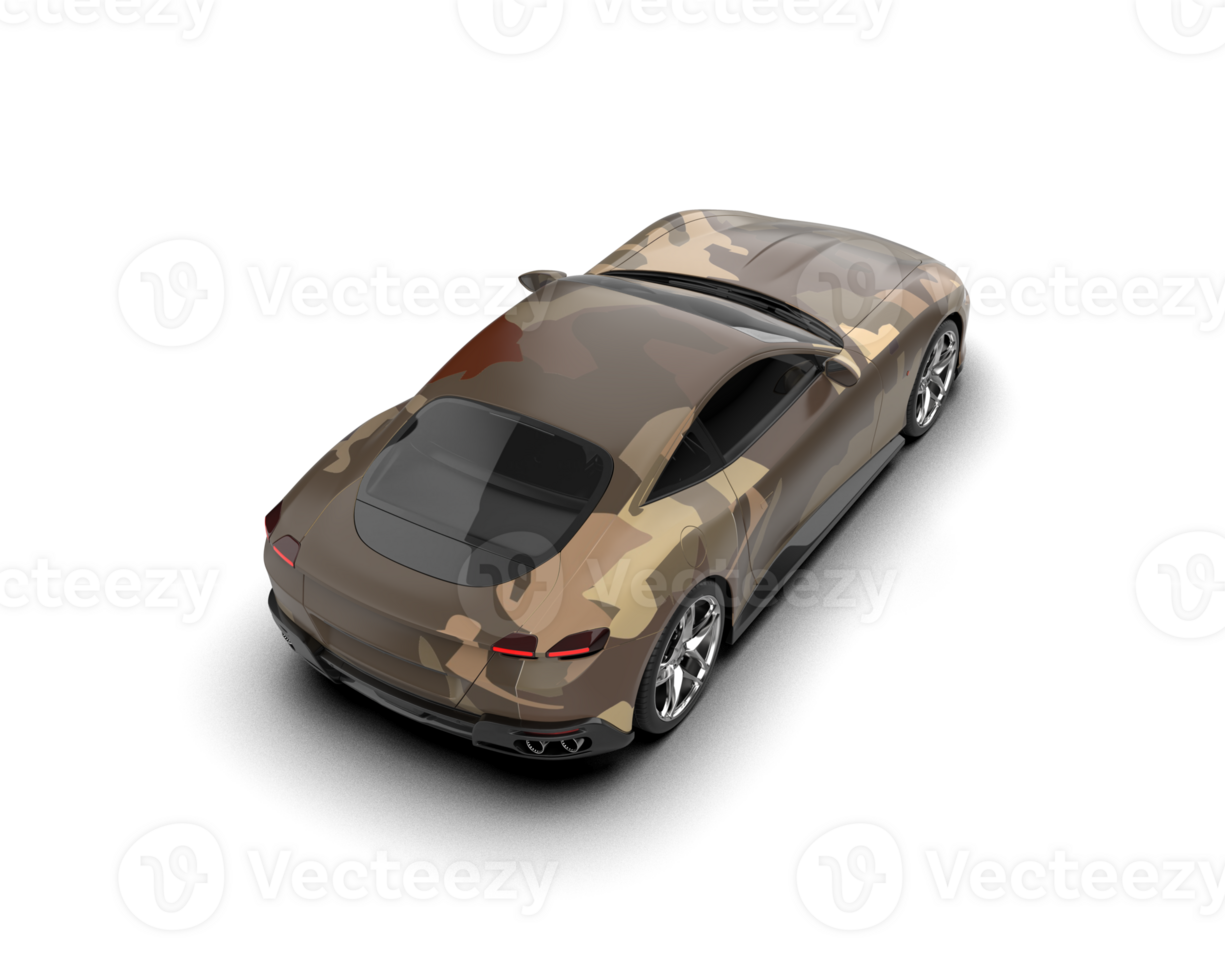 Realistic sport car isolated on background. 3d rendering - illustration png