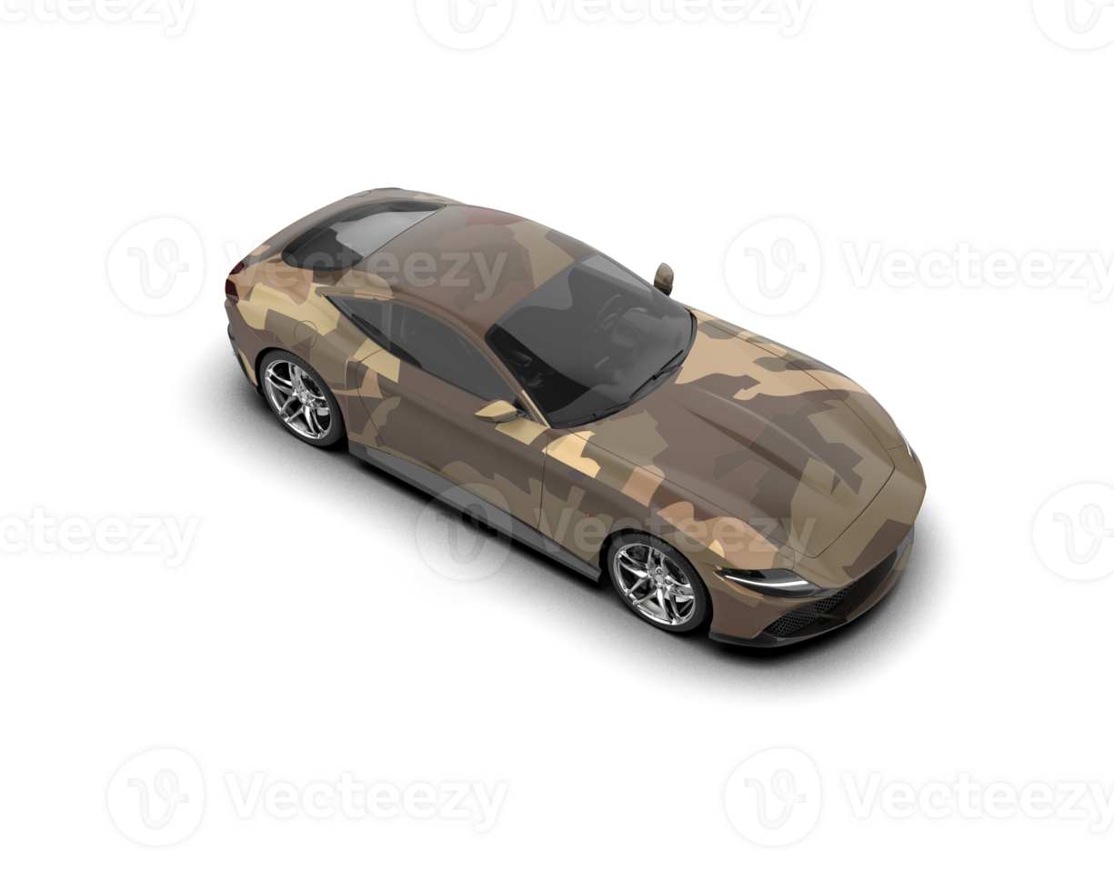 Realistic sport car isolated on background. 3d rendering - illustration png