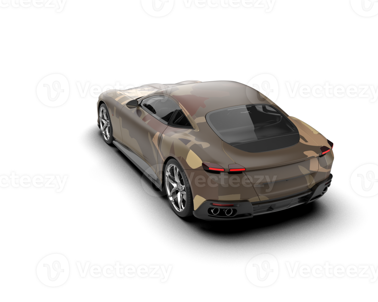 Realistic sport car isolated on background. 3d rendering - illustration png
