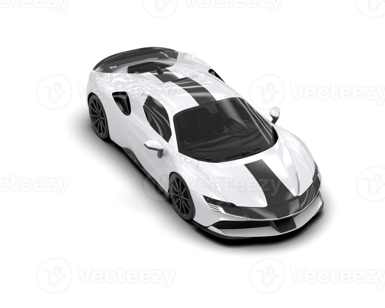 Realistic sport car isolated on background. 3d rendering - illustration png
