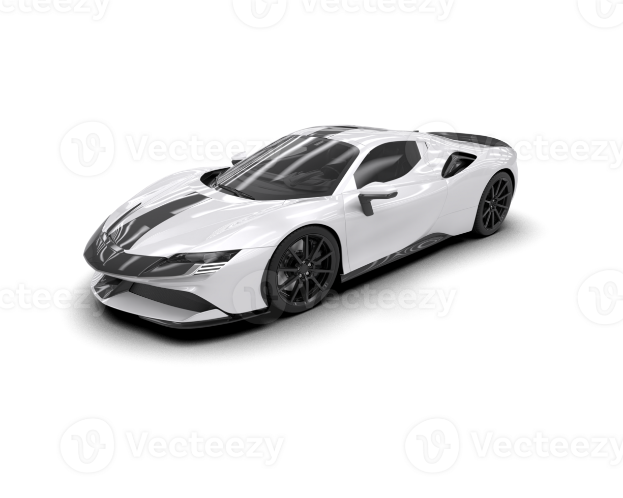 Realistic sport car isolated on background. 3d rendering - illustration png
