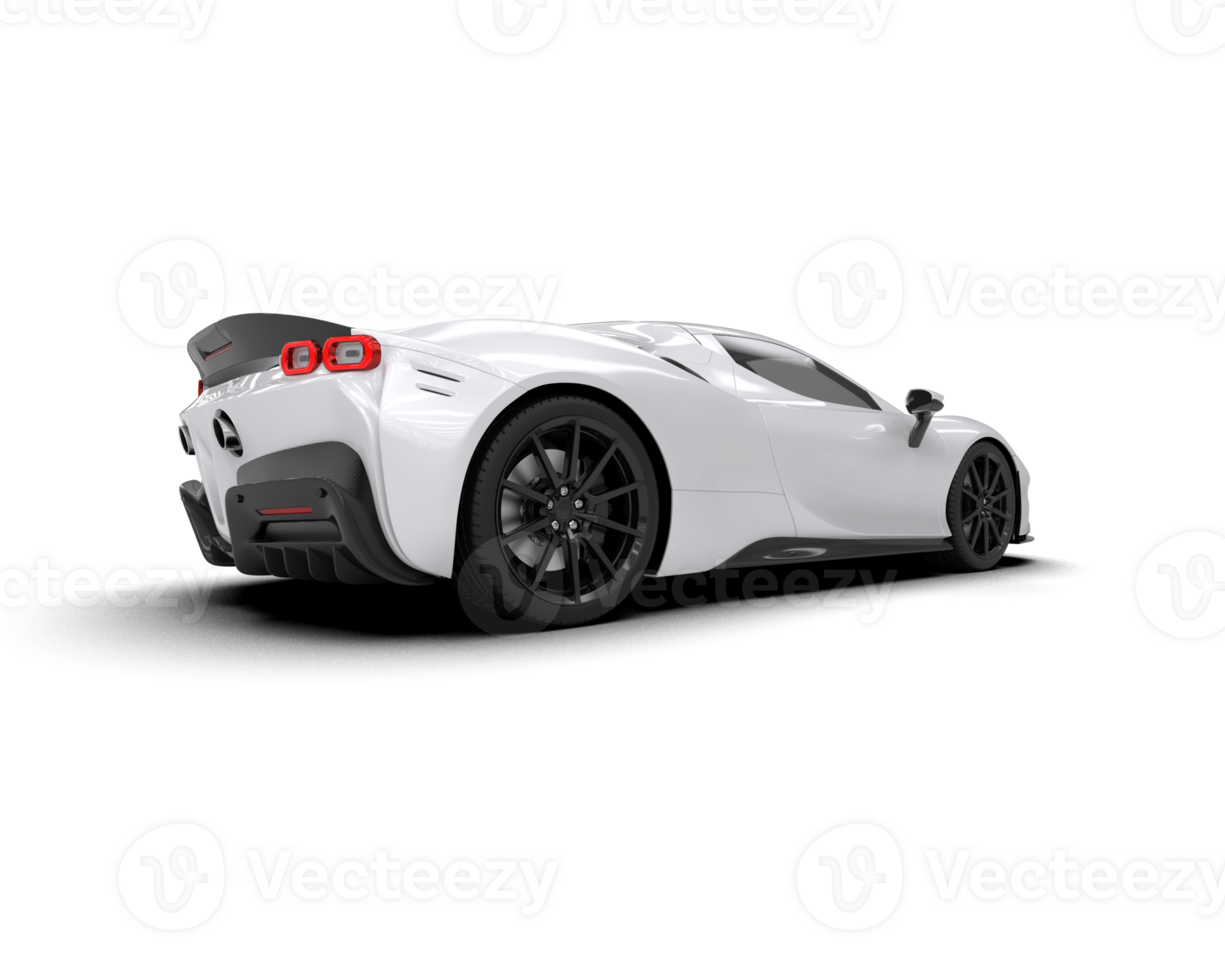 Realistic sport car isolated on background. 3d rendering - illustration png