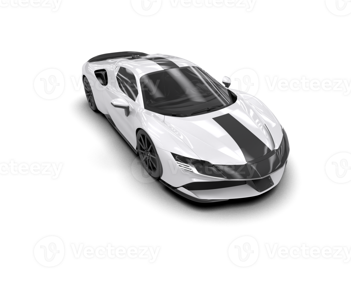 Realistic sport car isolated on background. 3d rendering - illustration png