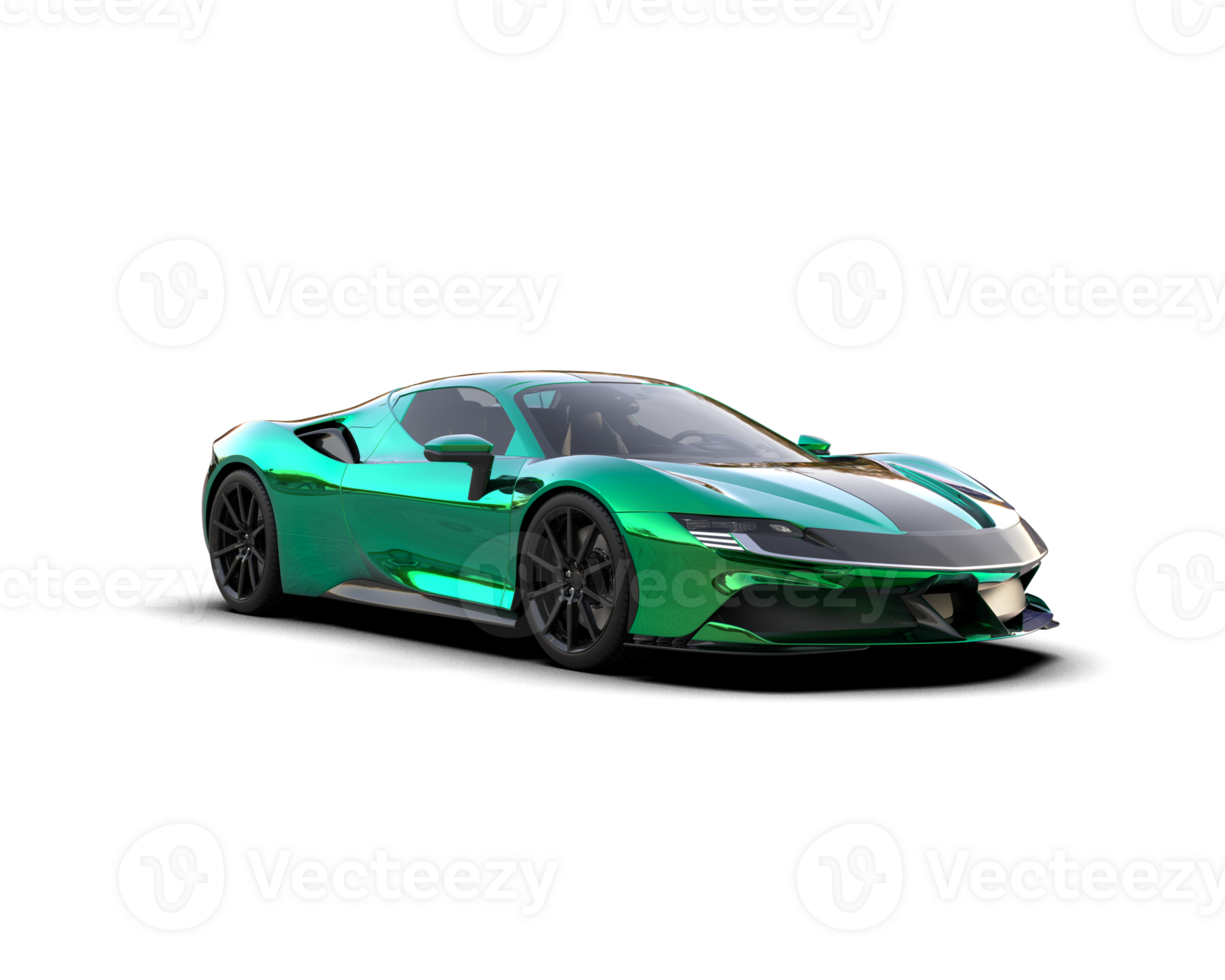 Realistic sport car isolated on background. 3d rendering - illustration png
