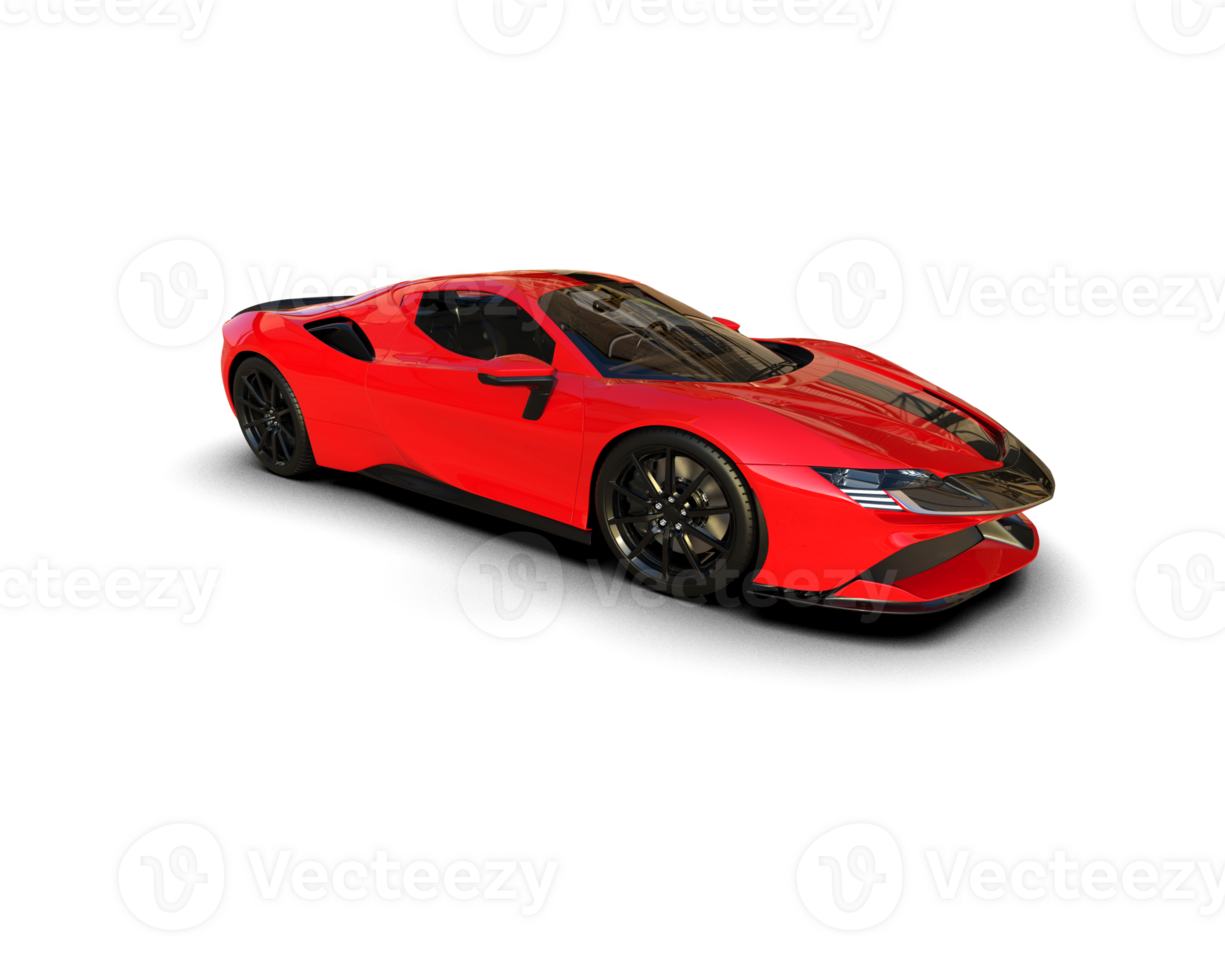 Realistic sport car isolated on background. 3d rendering - illustration png