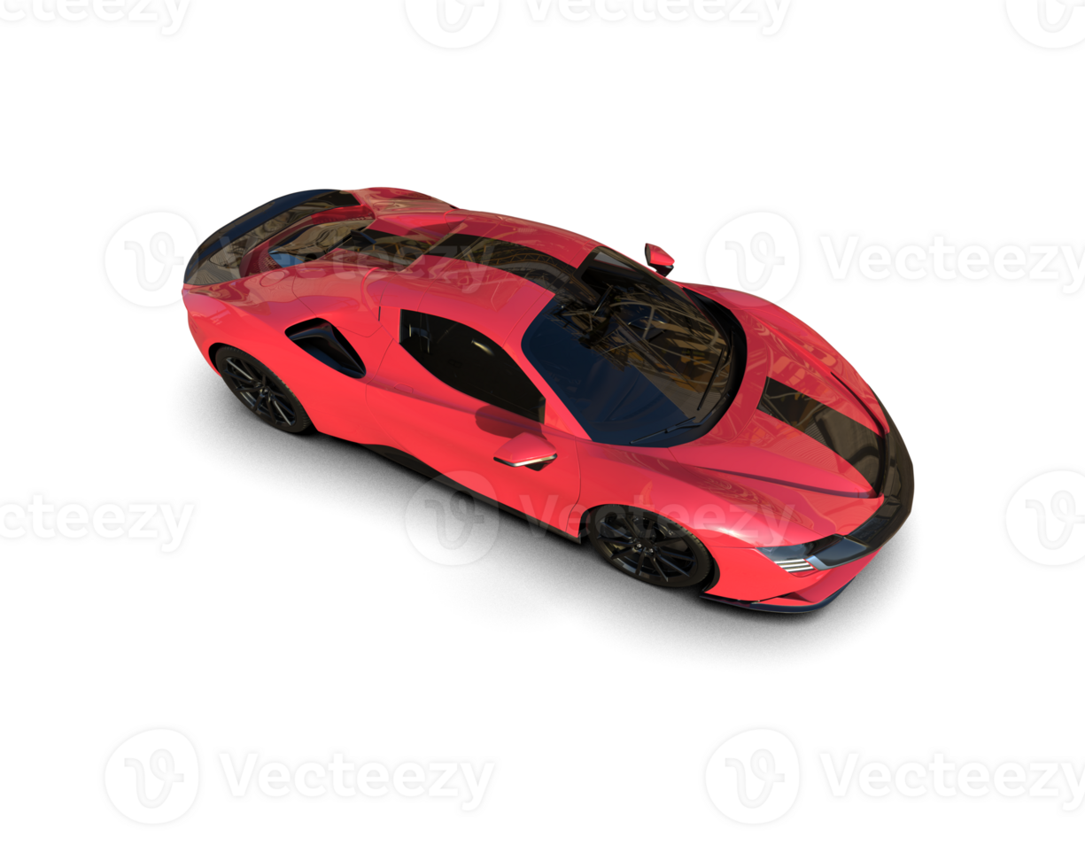 Realistic sport car isolated on background. 3d rendering - illustration png