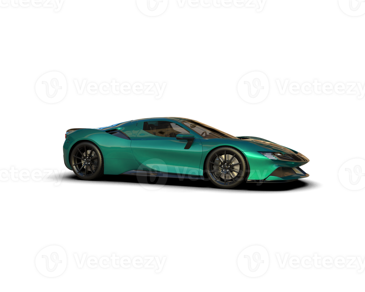 Realistic sport car isolated on background. 3d rendering - illustration png