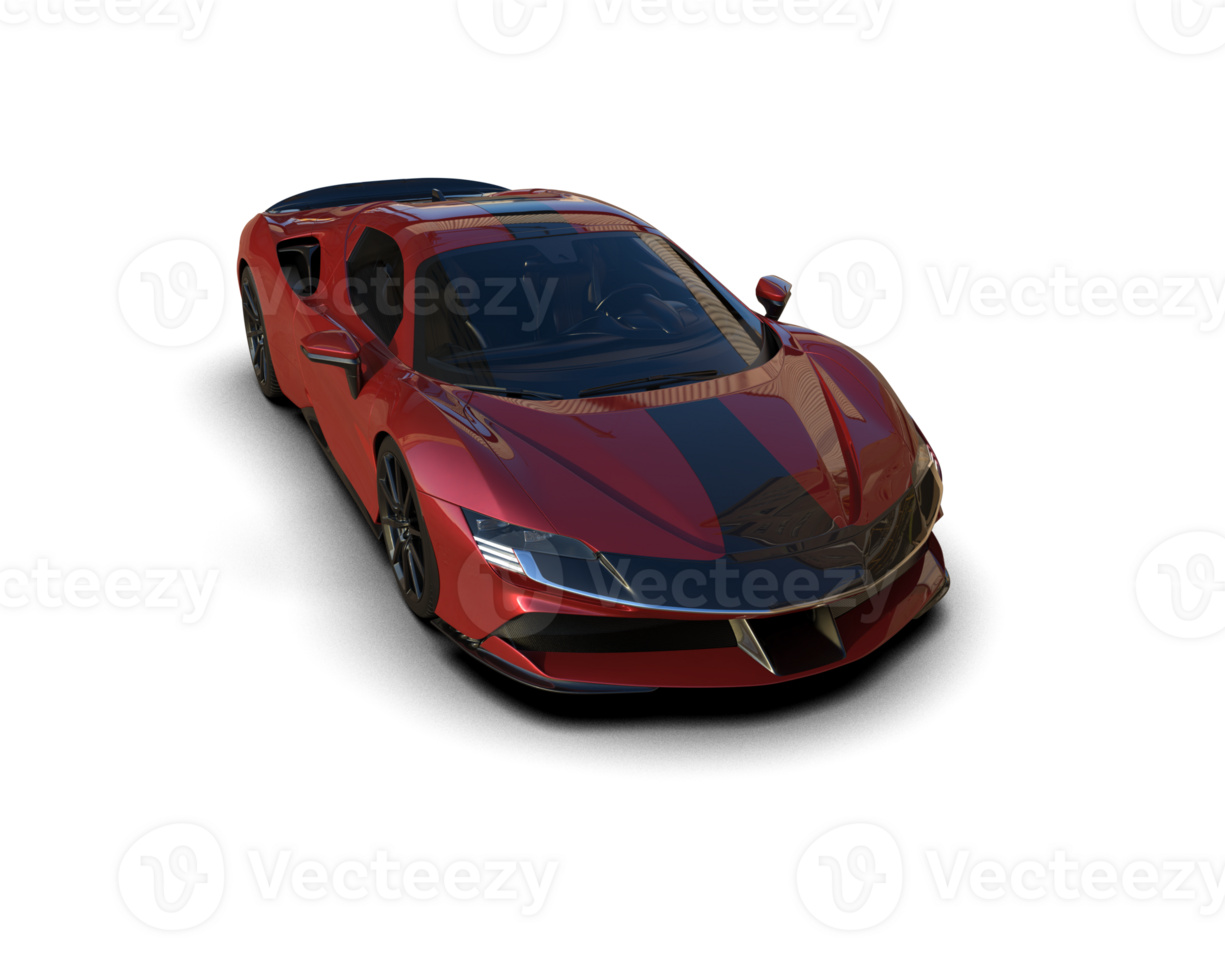 Realistic sport car isolated on background. 3d rendering - illustration png