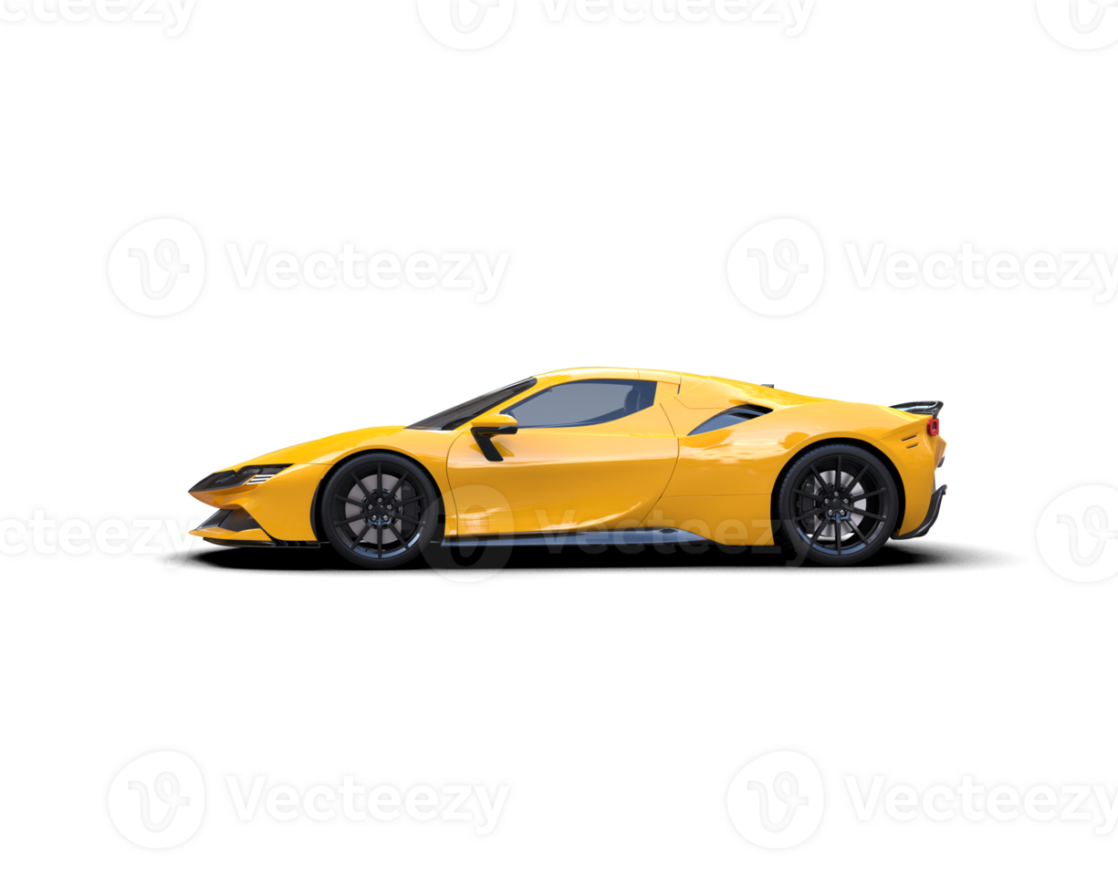 Realistic sport car isolated on background. 3d rendering - illustration png
