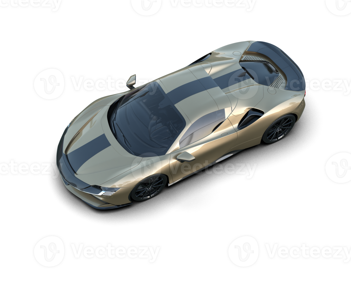 Realistic sport car isolated on background. 3d rendering - illustration png