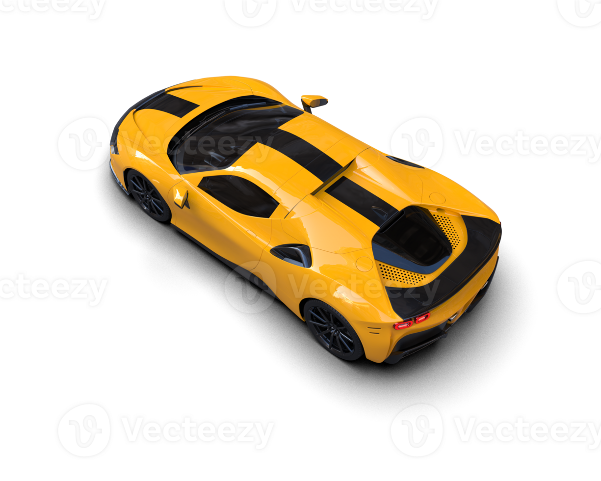 Realistic sport car isolated on background. 3d rendering - illustration png