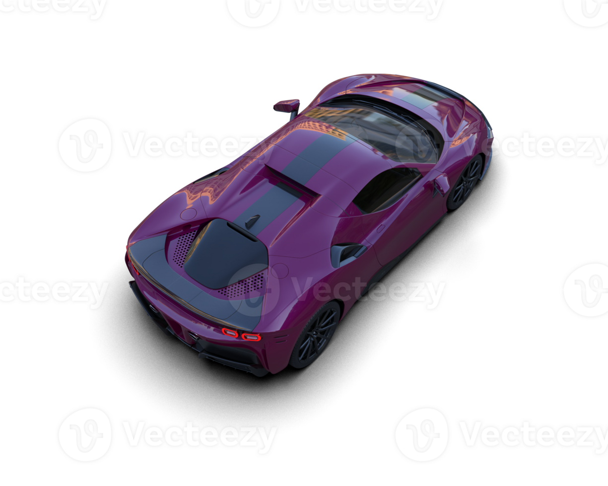 Realistic sport car isolated on background. 3d rendering - illustration png