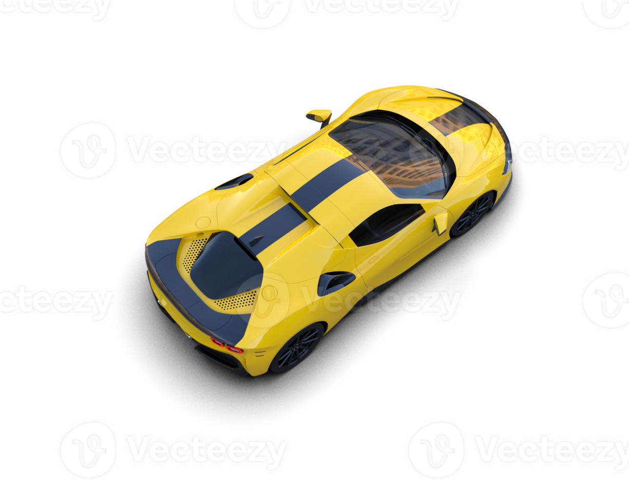 Realistic sport car isolated on background. 3d rendering - illustration png