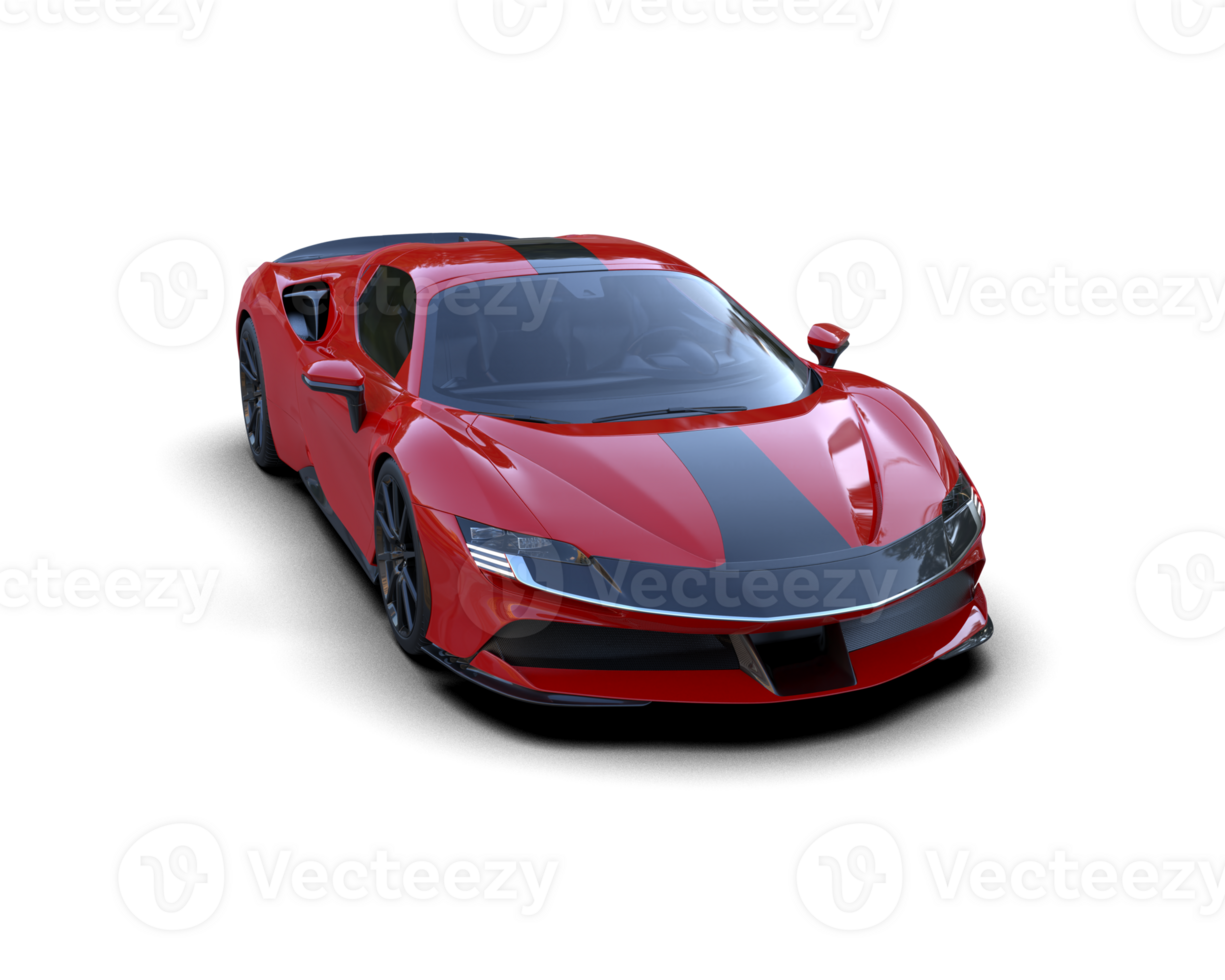 Realistic sport car isolated on background. 3d rendering - illustration png