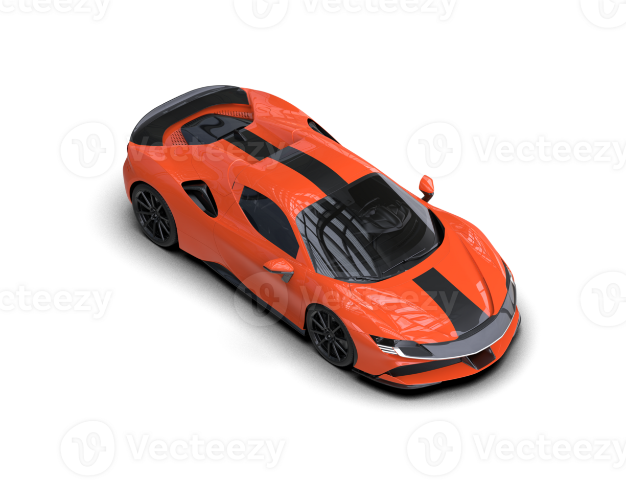 Realistic sport car isolated on background. 3d rendering - illustration png