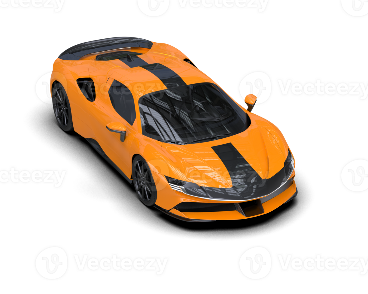 Realistic sport car isolated on background. 3d rendering - illustration png