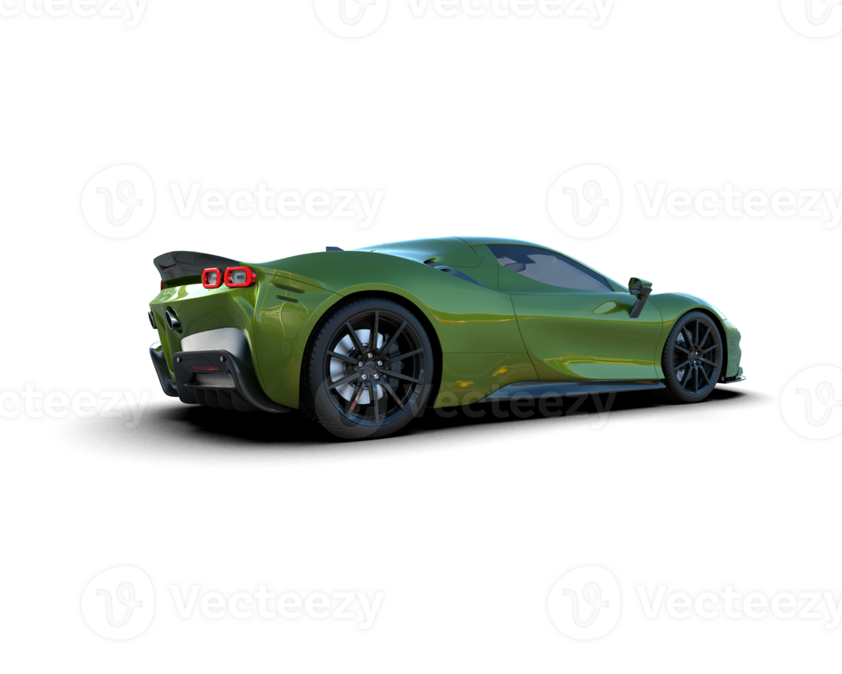 Realistic sport car isolated on background. 3d rendering - illustration png