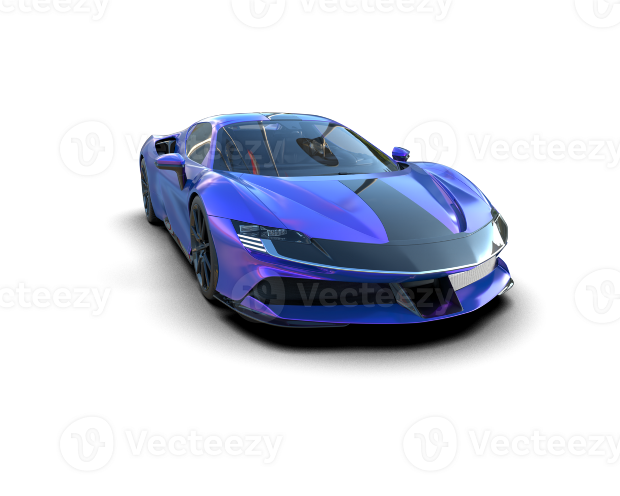 Realistic sport car isolated on background. 3d rendering - illustration png