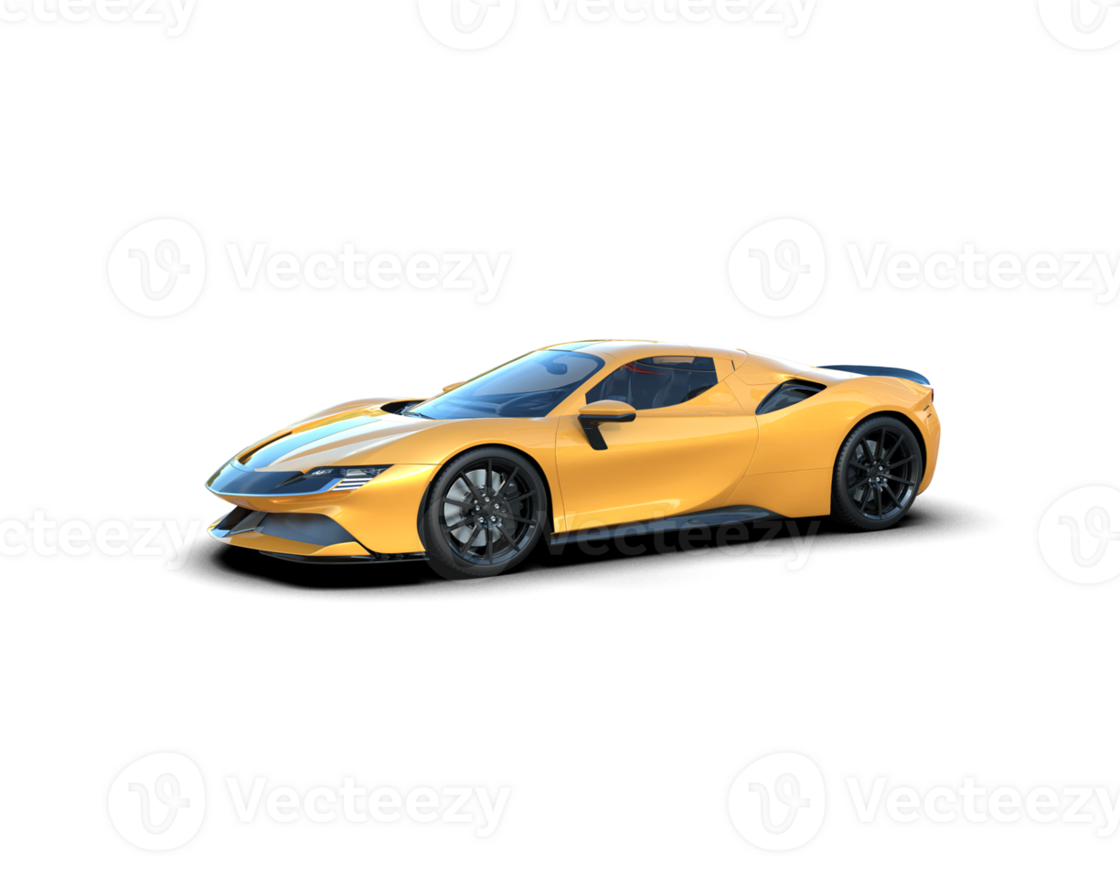Realistic sport car isolated on background. 3d rendering - illustration png