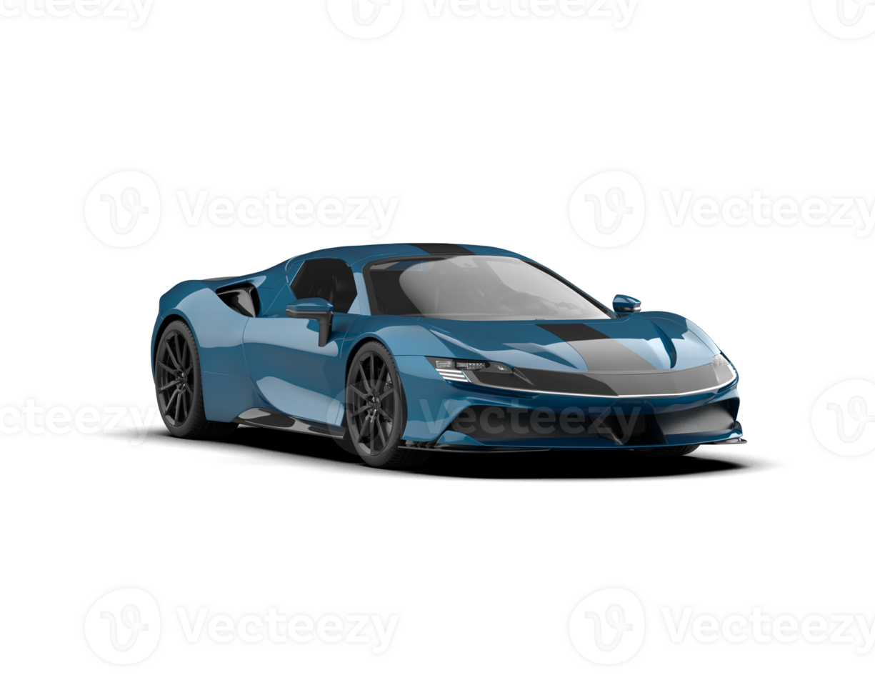 Realistic sport car isolated on background. 3d rendering - illustration png
