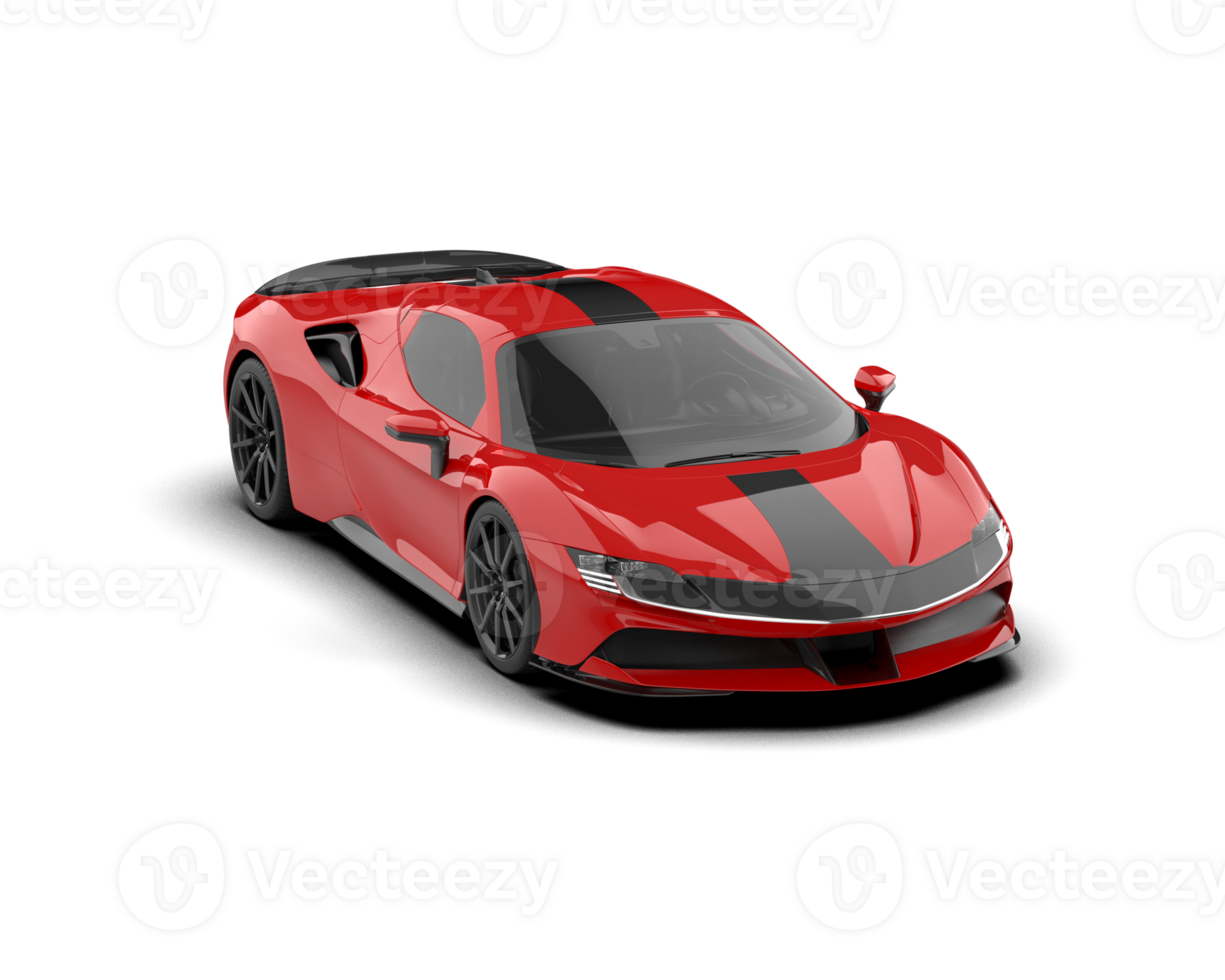 Realistic sport car isolated on background. 3d rendering - illustration png