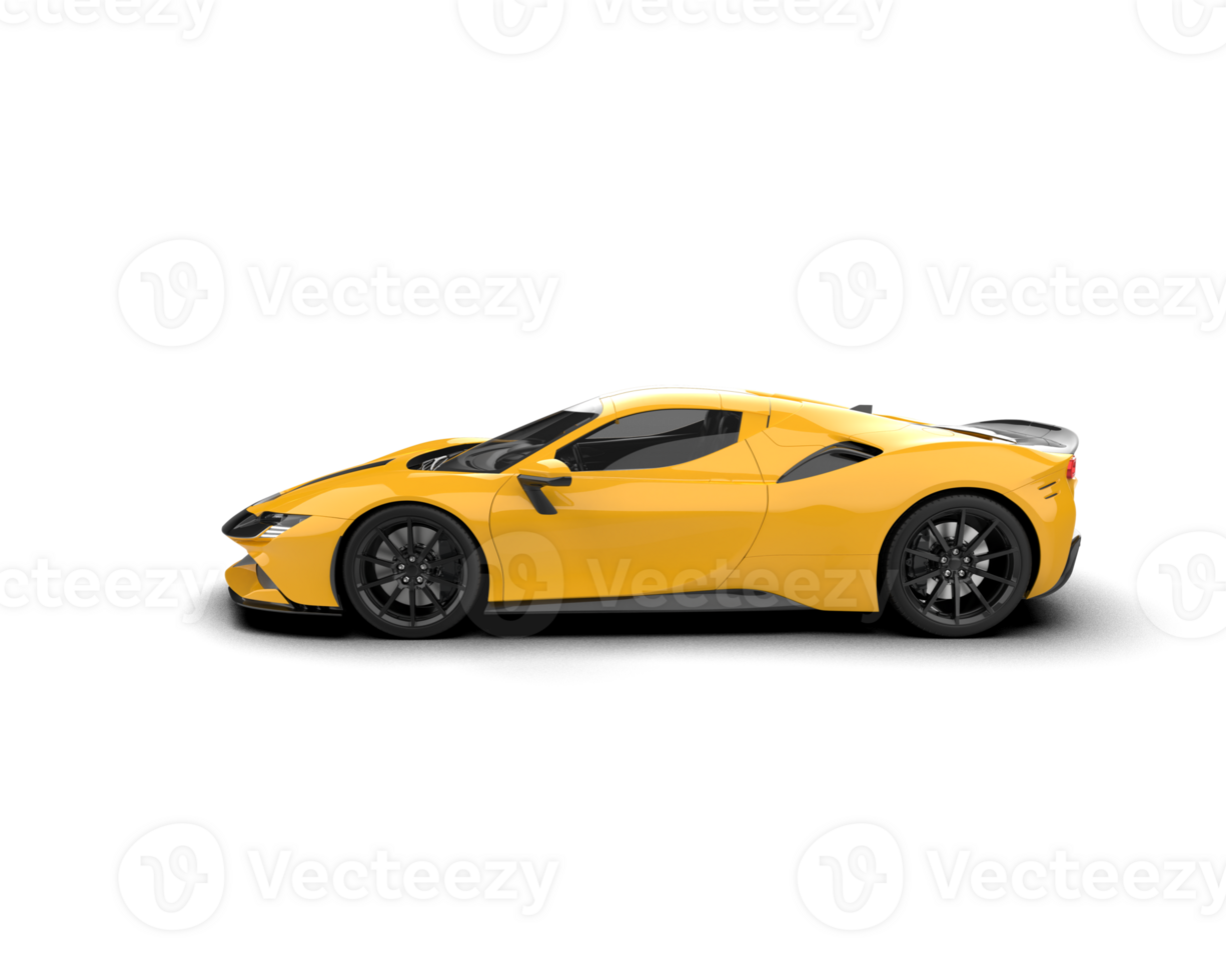 Realistic sport car isolated on background. 3d rendering - illustration png