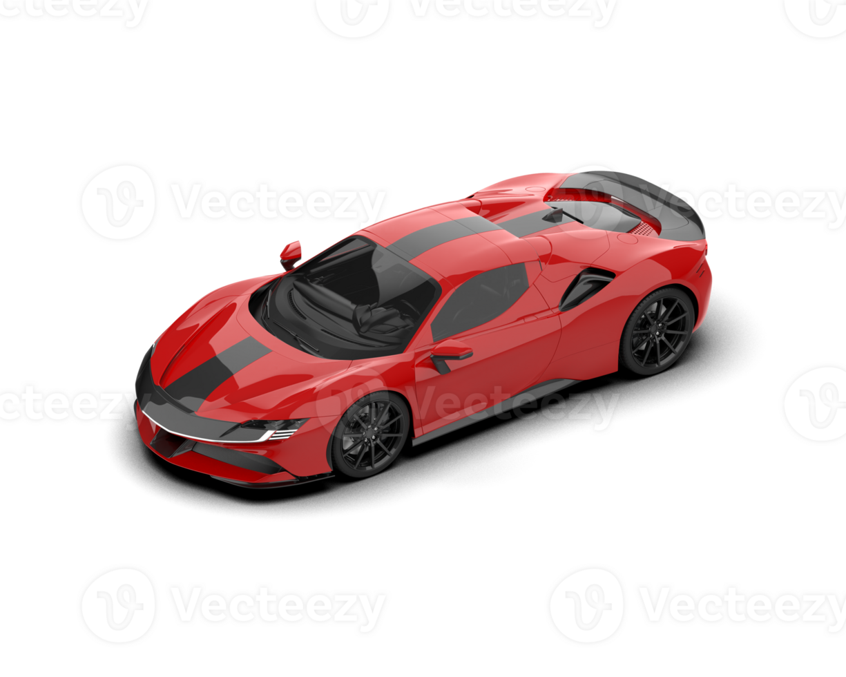 Realistic sport car isolated on background. 3d rendering - illustration png