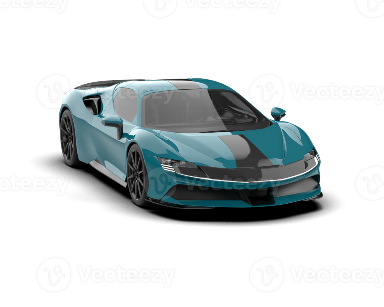 Realistic sport car isolated on background. 3d rendering - illustration png