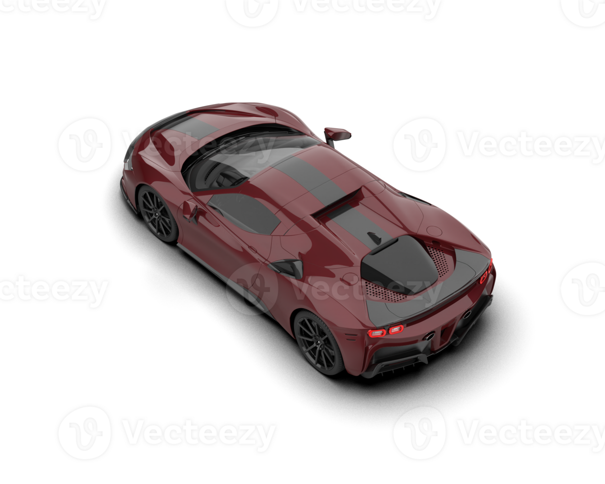Realistic sport car isolated on background. 3d rendering - illustration png