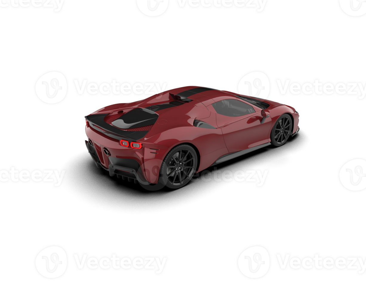 Realistic sport car isolated on background. 3d rendering - illustration png